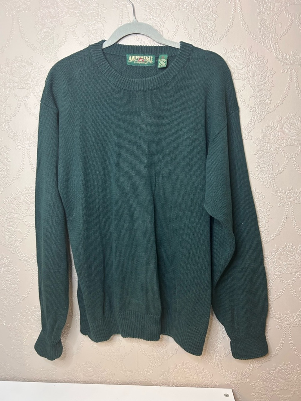 American Eagle Outfitters Teal Green Crewneck Sweater